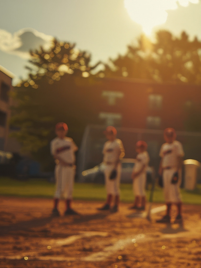 EYB boys playing baseball Elmhurst